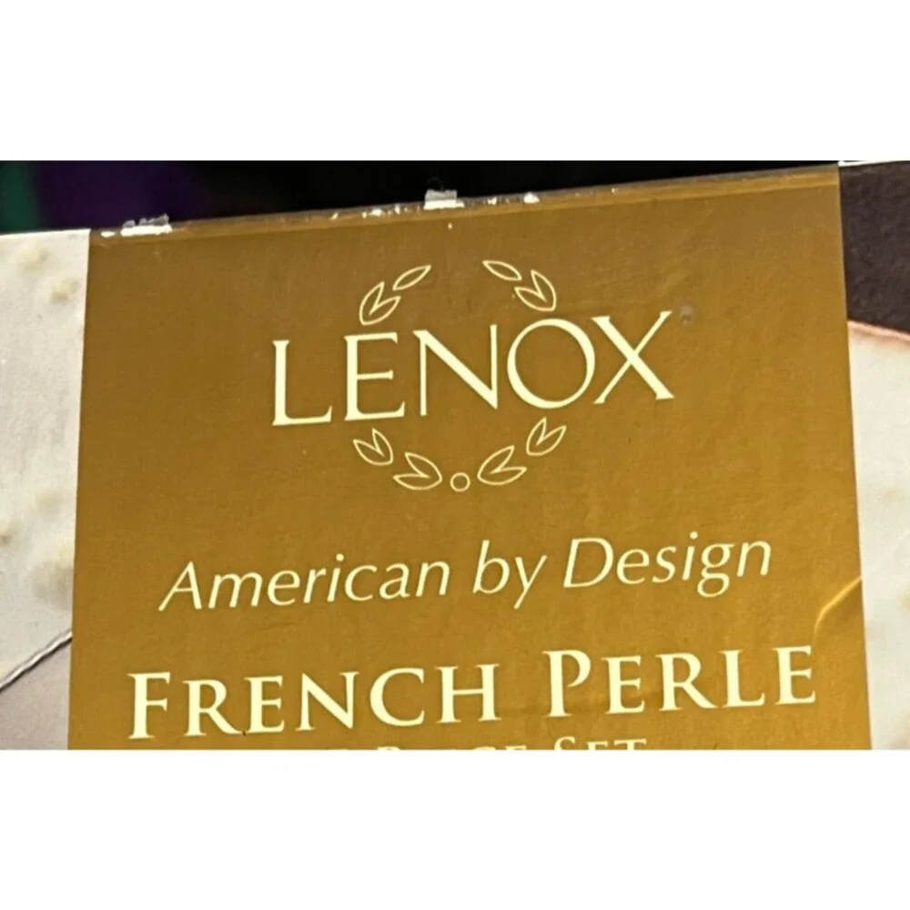 LENOX French Perle 2pc Set Sugar Spoon Butter Spreader 18/10 Stainless Flatware